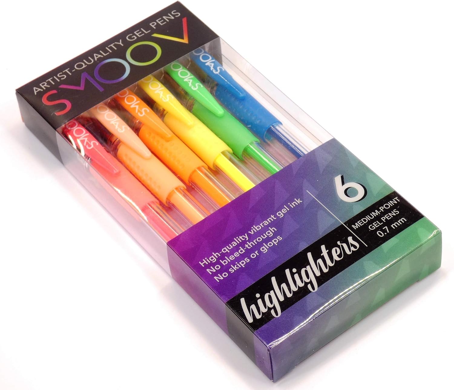 HIGHLIGHTERS 6Pack from SMOOV 6 Unique Rich Vibrant
