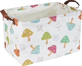 CLOCOR Rectangular Storage Basket,Waterproof Gift Basket,Room Decor(Mushroom)