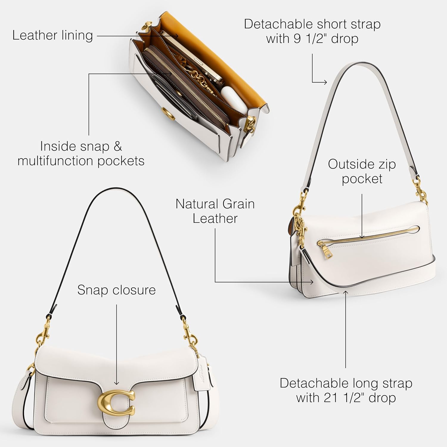 Tabby Shoulder Bag 26 in Soft Grain Leather