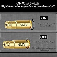 Vista 3 de Red Dot 0.354 in 0.354 in Laser Bore Sighter Herramienta de caza de 0.354 in Cartucho Bore Sight Rojo Laser boresighter