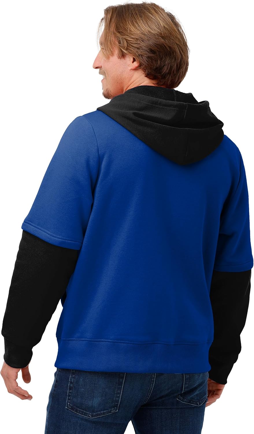 FOCO NFL Mens NFL Team Logo Wordmark Long Sleeve Hooded Button Up Shirt