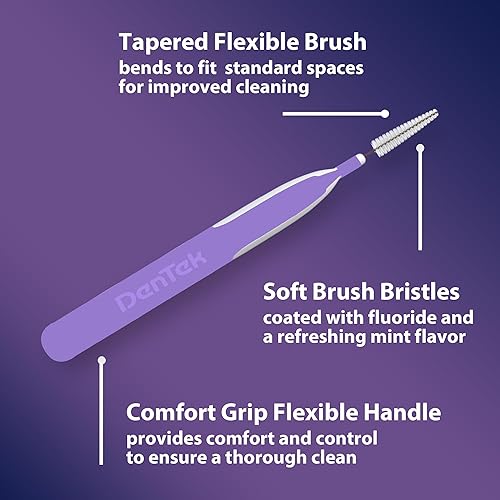 Miniatura 4 de DenTek Slim Brush Advanced Clean Limpiadores Interdentales, Extra Ajustados, 32