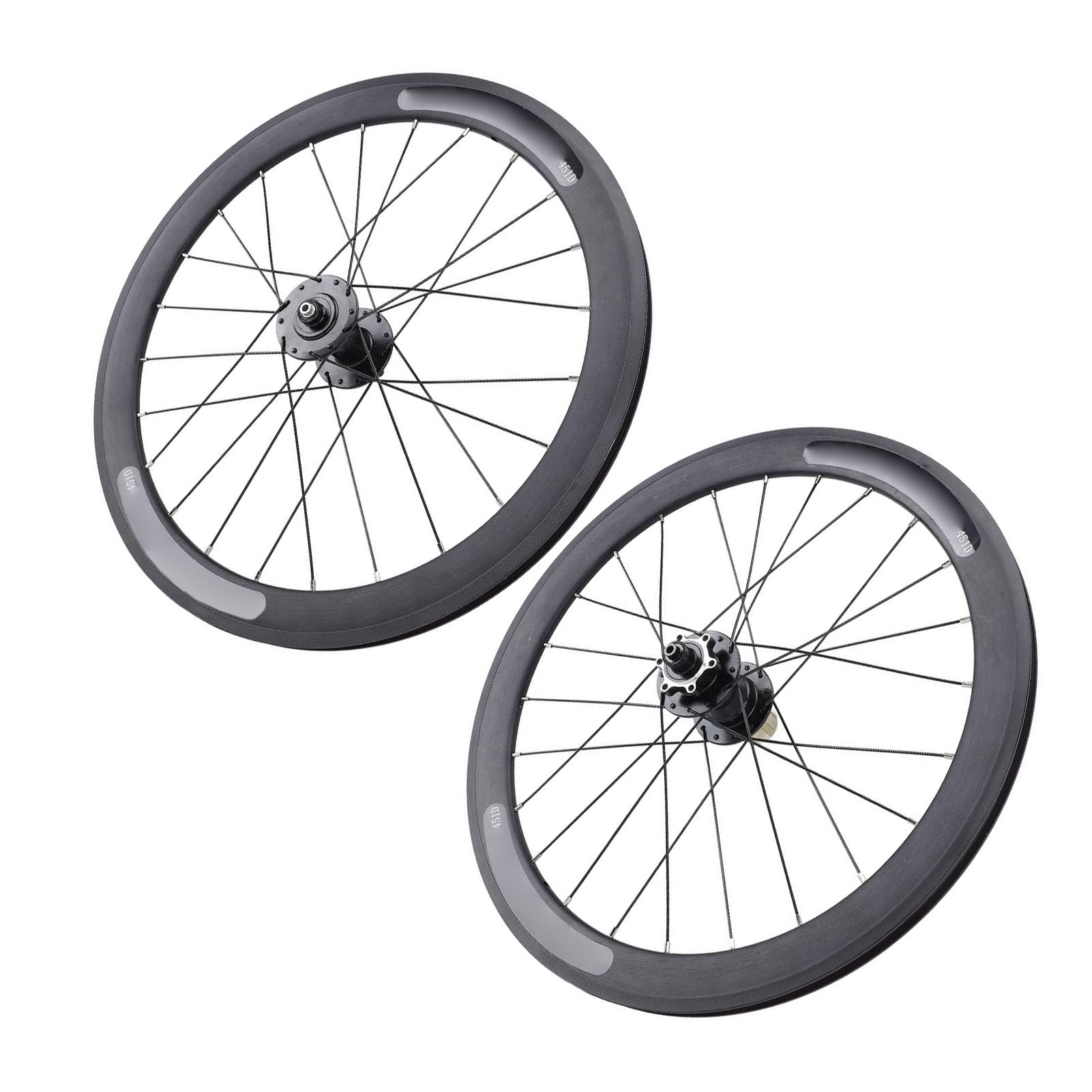 Paire de Roues de Vélo Pliant de 20 Pouces, Jante en Alliage D'aluminium Double Couche, Roues Avant et Arrière 24H avec Moyeux à Bride Haute 90 Clics et Roulements à Cartouche