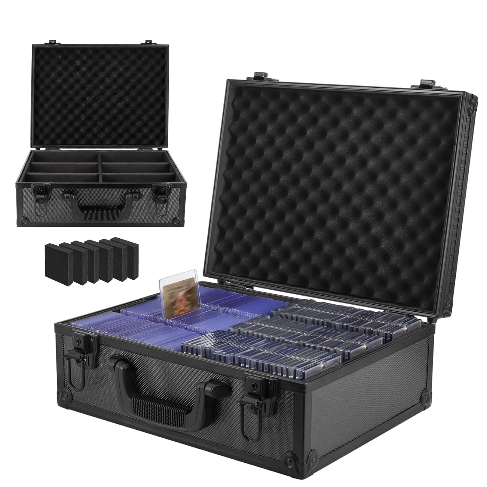 Top Loader Storage Box for Trading Cards, Graded Card Case with Key Lock