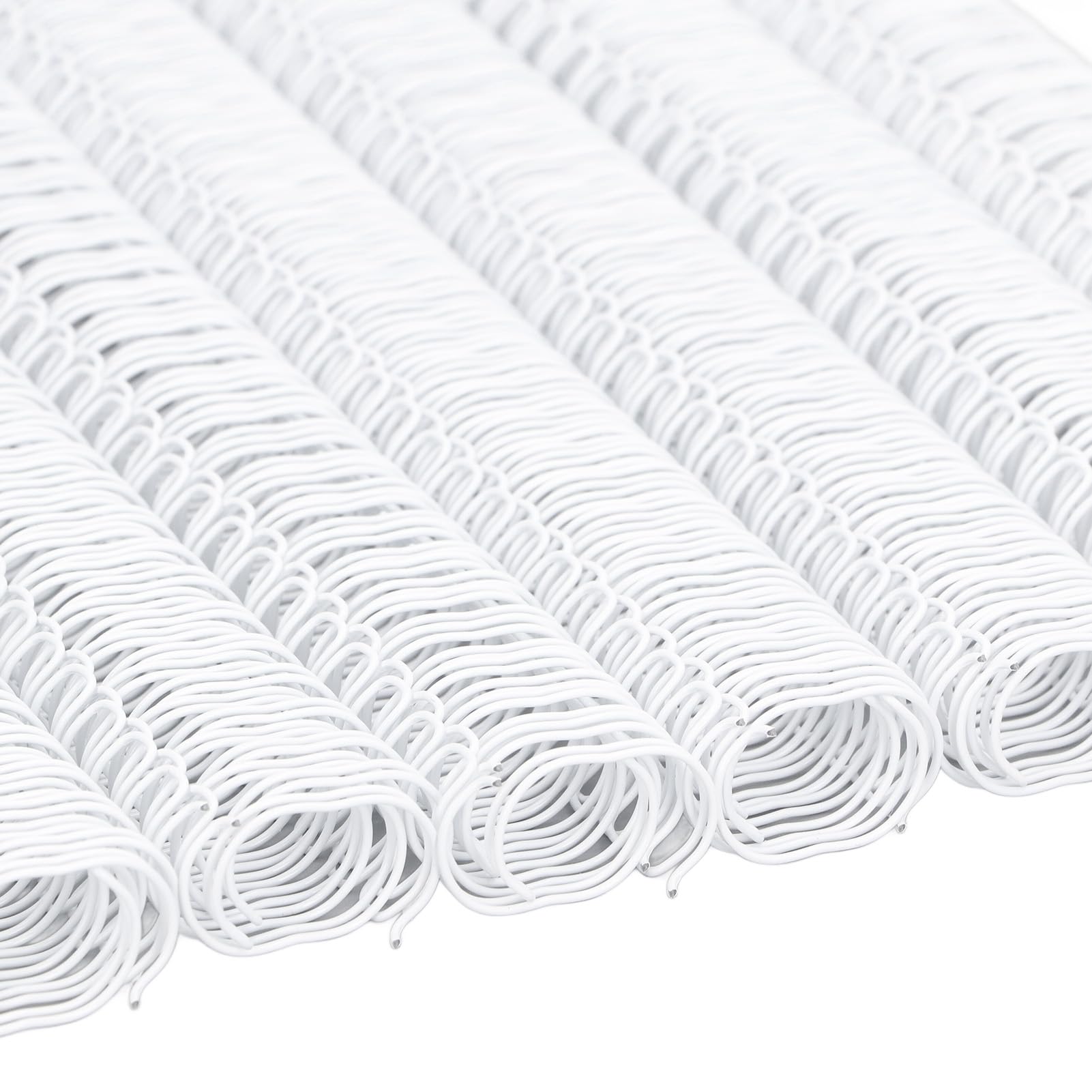100 Pack Double Loop Wire Binding Spines, YolieraArt Wire Binding Spines, 5/8 Inch Binding Wire for Letter Size (140 Sheet Capacity), 100P, 3:1 Pitch, White)