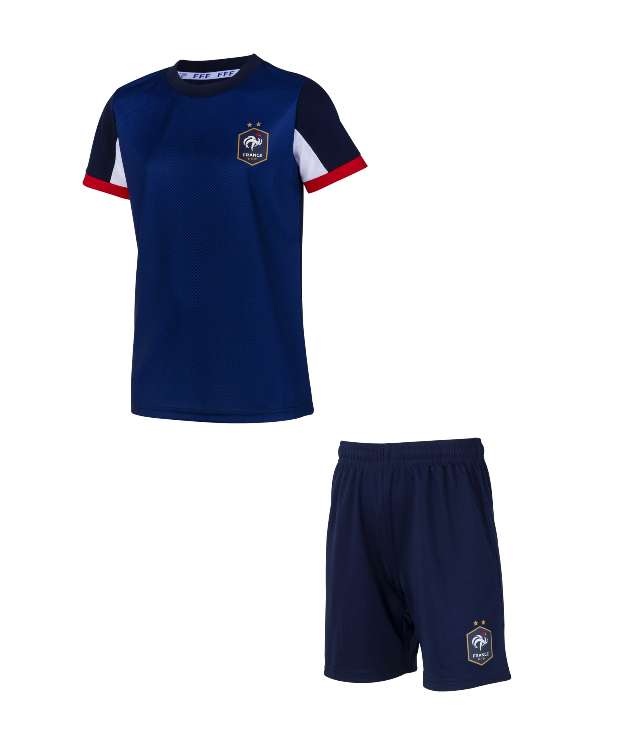 FFF Ensemble Maillot Short Collection Officielle Equipe de France de Football - 10 Ans