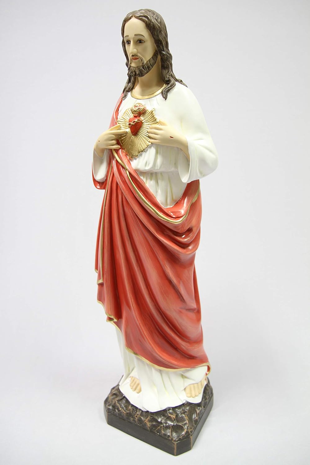 Vittoria Collection 25 Inch Sacred Heart of Jesus Italian Statue Sculpture Made in Italy Indoor Outdoor Garden
