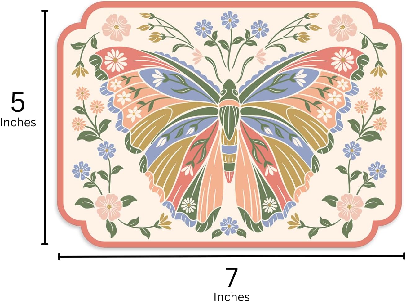 Lady Jayne Boxed Stationery Notecard Set with 20 Flat Die-Cut Note Cards and Envelopes, 5" x 7", Wildflower Meadow Floral Butterfly (82050) - Image 7