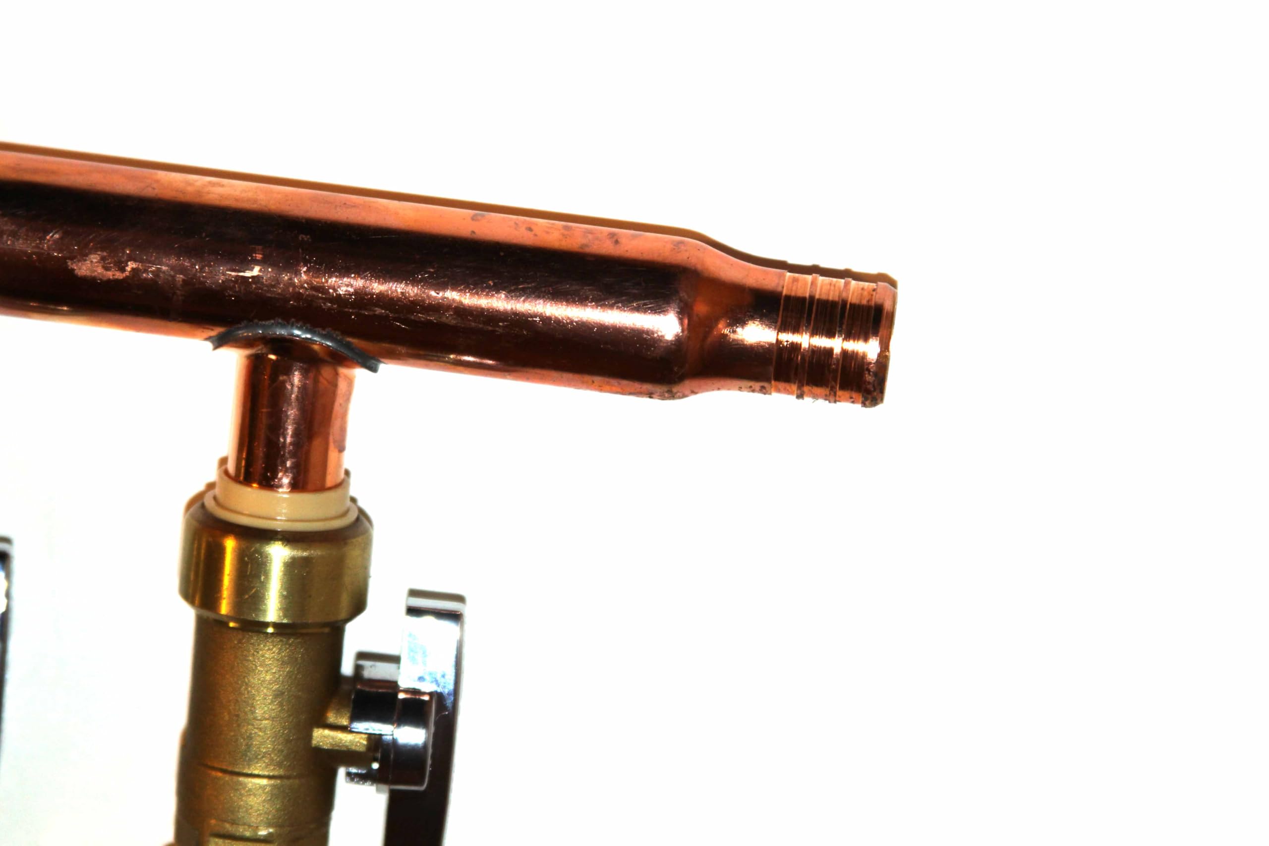 8 branched Push Fit PEX Manifold 3/4 Male 1/2 Ball Valve with PUSH FIT end with closed end