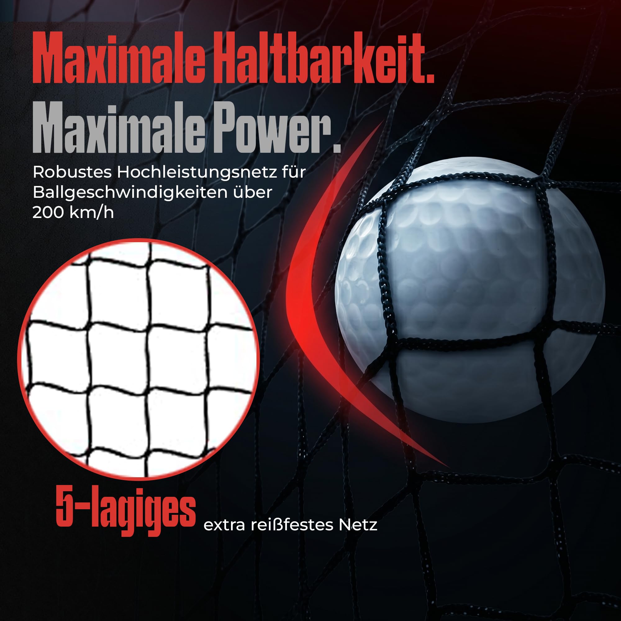 GainPlay Golf Abschlagsnetz – 310x207cm Trainingsnetz für Driving & Schlagtraining, Stabiler Rahmen, schneller Aufbau, tragbar mit Tasche – Golf Übungsnetz für Garten & Zuhause