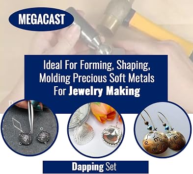 MegaCast Dapping Block Punch Puncher Round Circle Jewelry Making Metal Forming Set (41 Piece)
