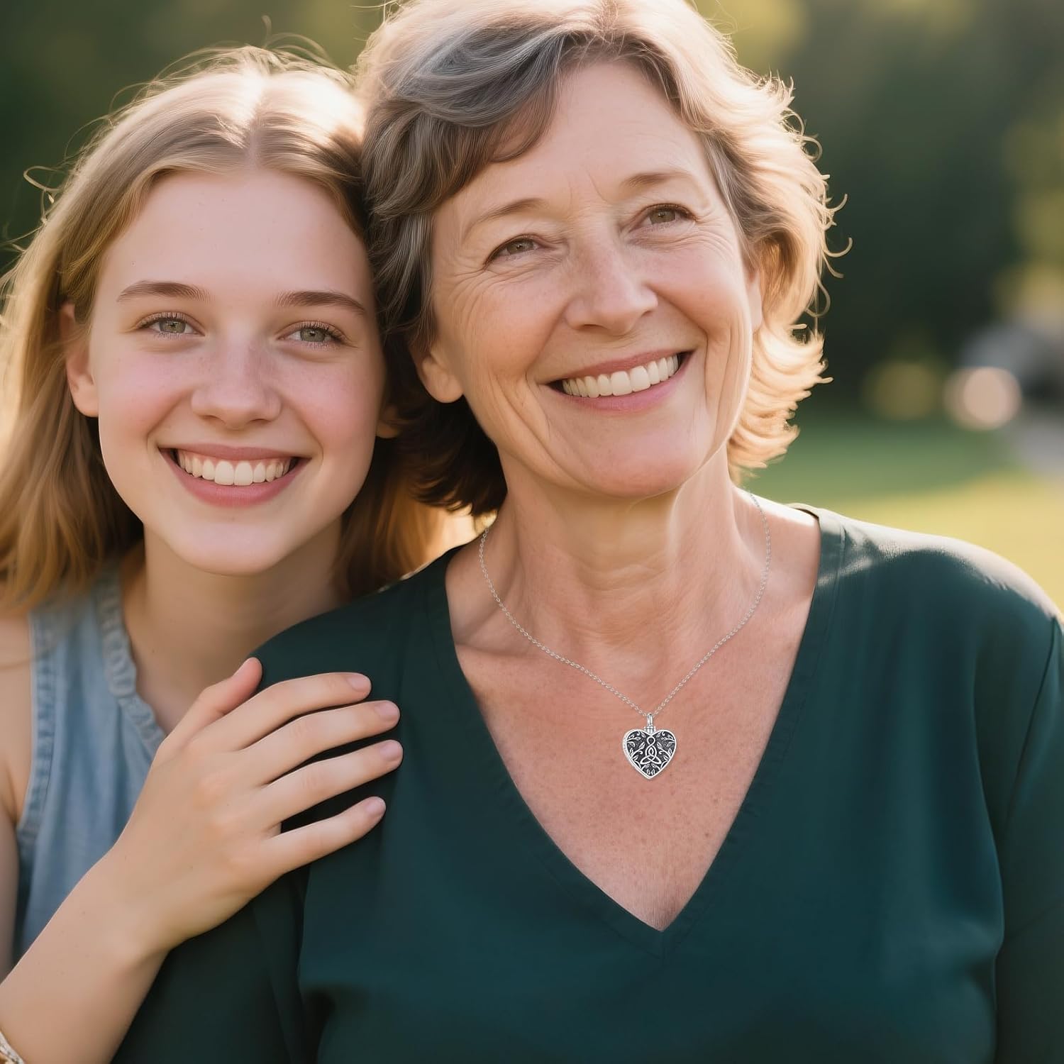 Heart Urn Necklace for Ashes S925 Sterling Silver Celtic Knot Pendant with Tree of Life Cremation Irish Jewelry Memorial Keepsake Gifts for Women Men - Image 6