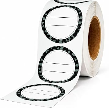 Easy Remove Dissolvable Canning Labels for Mason Jars 2" Round Canning Supplies - Washes Off in Seconds Like Magic - Jar Labels for Homemade Jam, Jelly, and More Black, 200/Roll by MESS