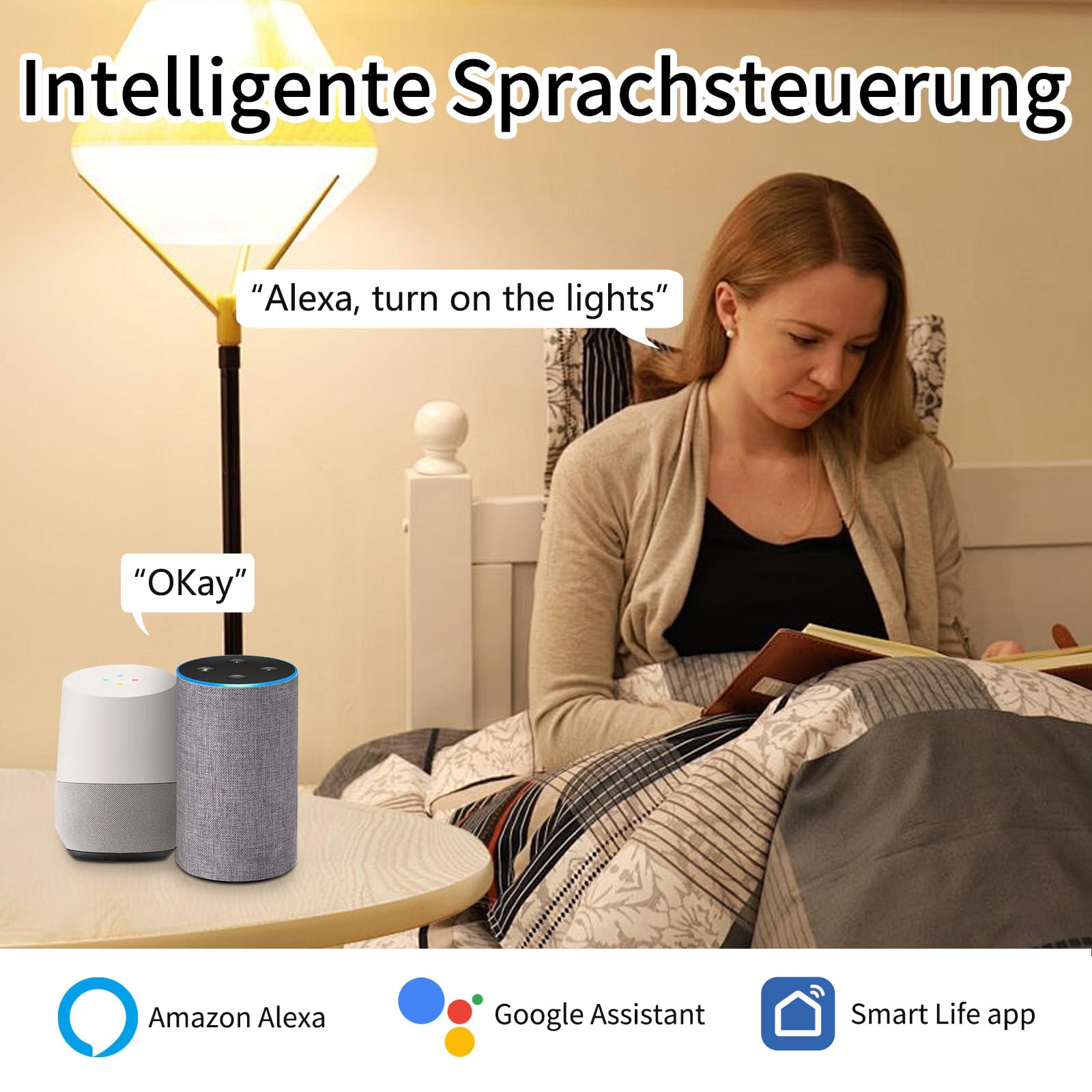 Bombillas LED G9 inteligentes Wi-Fi,Compatible con Alexa /Google Home,AC 230V regulable sin escalonamiento,2700K-6500K,Brillo ajustable 1%-100%,0.4-4W,40LM-400LM,Función de temporizador,Pack de 3