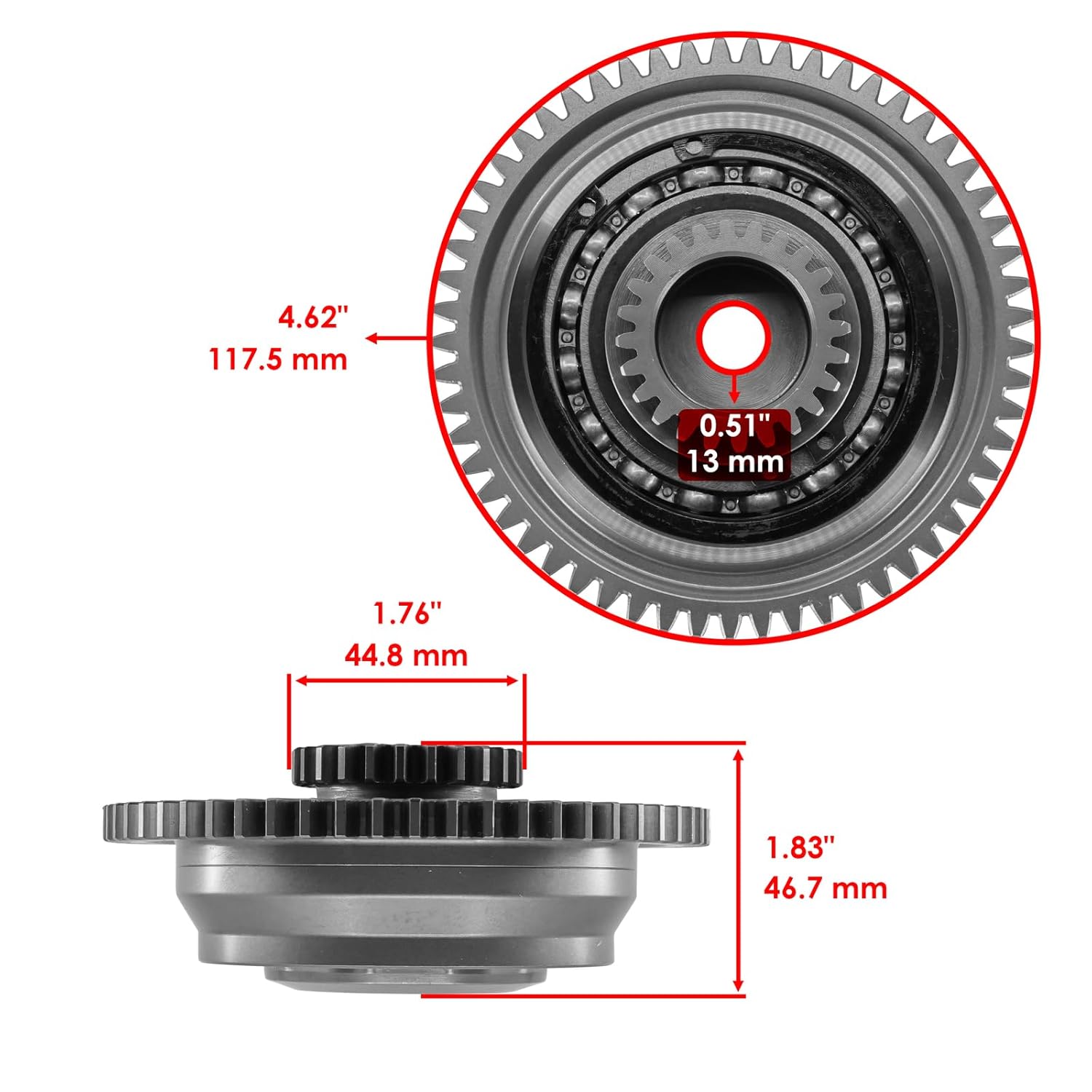 Powersports Replacement Parts for Supercharger Clutch Gear Idle Gear Kit for Yamaha Waverunner GP1800R Svho 19-20 Mod-C33C-45413