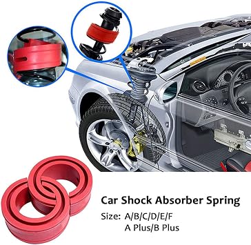 2Pcs Car Spring Shock Absorber Flexible Rubber Bumper Shock Buffer Power Cushion Coil Spring Spacer Universal Vehicle Auto Parts Automotive Suspension Shock Absorber Retainer