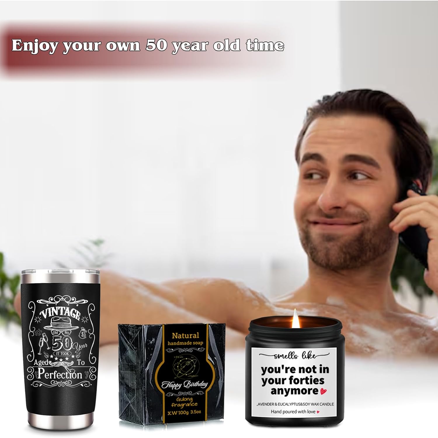 50th Birthday Gifts for Him Men – Vintage Aged to Perfection Gift Set - Funny 50 Years Old Gift for Dad, Husband, Friend, Coworker, Grandpa,Teachers, Boss - Image 6