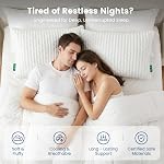 Shredded Memory Foam Pillows for Sleeping Luxury Hotel Pillows Queen Size Set of 2 Adjustable Loft Bed Pillow for Side Back Stomach Sleepers with Removable Washable Cover, White