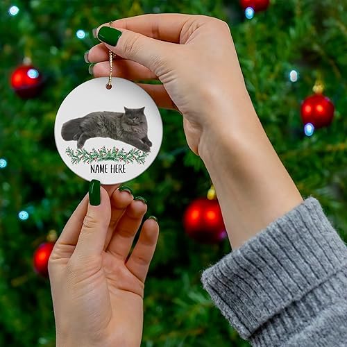 Miniatura 4 de Regalos personalizados Lovesout, adorno de unicornio con gorro rojo, para decoración de árbol de Navidad