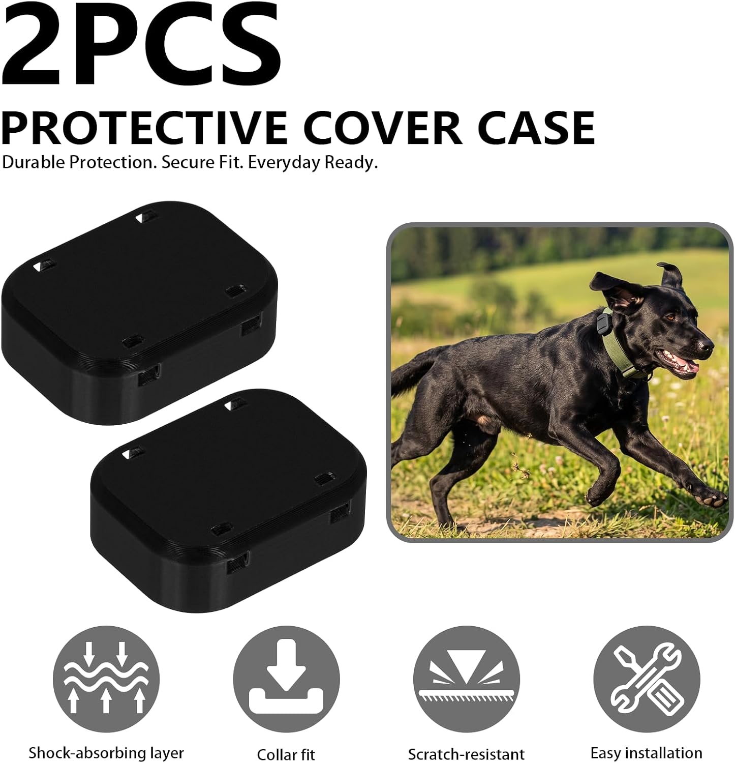 2Pcs Protective Cover Case Compatible with Fi Dog Mini GPS Tracker, Slim Sleeve for Collar Device Safety, Secure Holder for Outdoor Use
