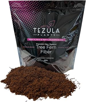 Premium New Zealand Tree Fern Fiber Debris Free Growing Medium and Reptile Substrate- Natural, Organic, Long Lasting | for Orchids and Tropicals | Use in Terrariums and Vivariums 1 Gallon