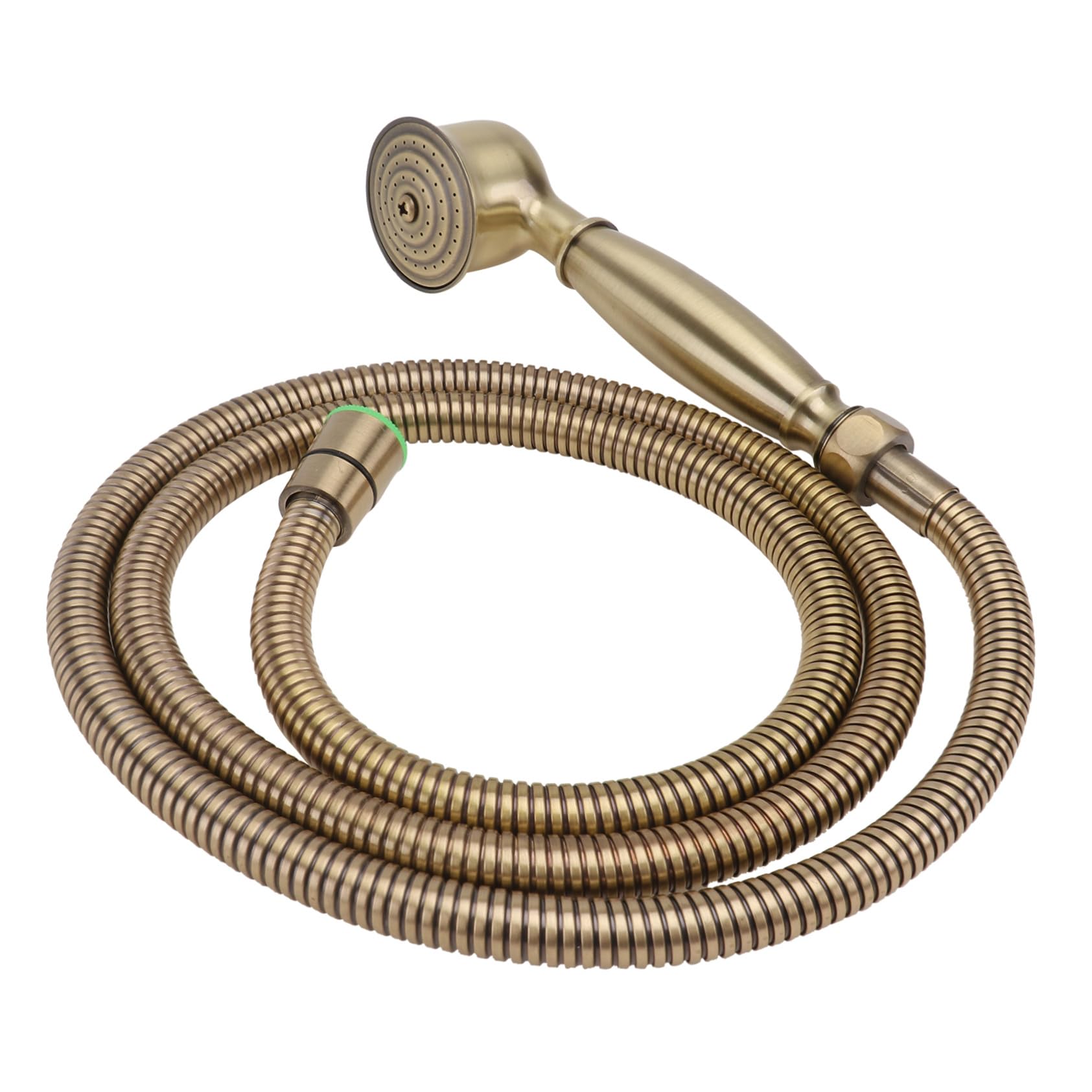 Cabezal de ducha de mano de latón vintage de alta presión con manguera, boquilla de ducha de bronce galvanizado para hogar y hotel, accesorio de baño compacto, duradero y práctico