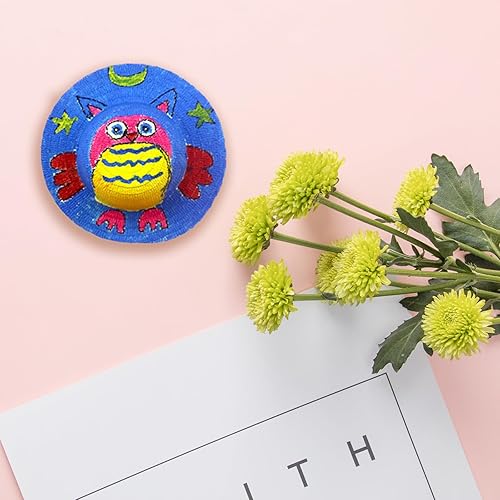 Miniatura 6 de Gadpiparty 16 piezas DIY sombrero de paja juguetes niña sombreros de paja lisos para niños Suite hecho a sí mismo hierba natural niña niño blanco