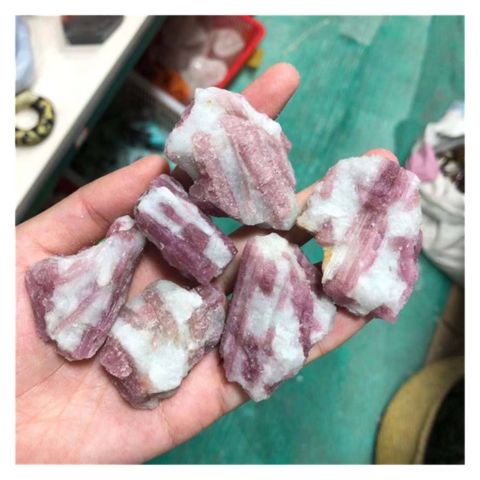 Cristallo Naturale Grezzo tormalina Rosa Naturale Pietra Grezza Cristallo Gemma Grezza Decorazione Domestica Collezioni di casa