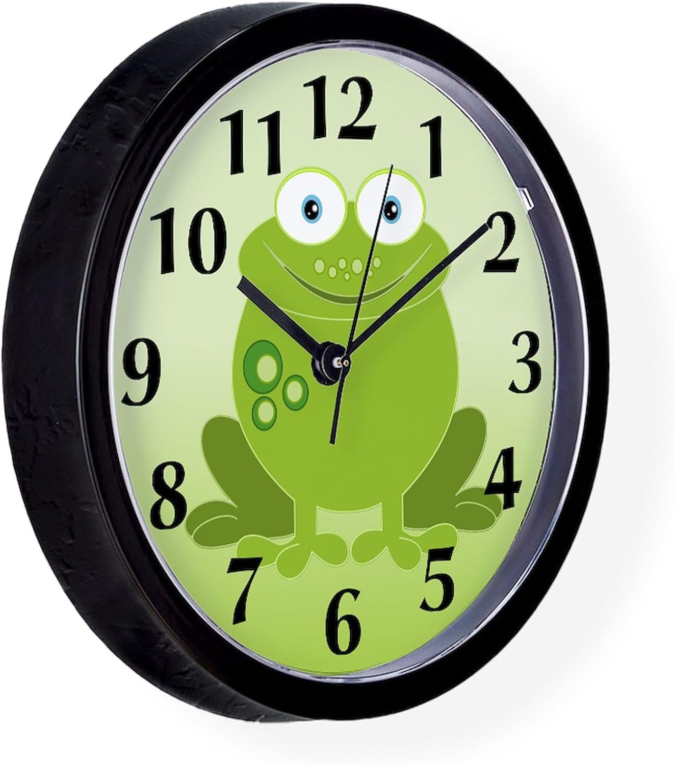 CafePress Green Frog 10" Wall Clock for Livingroom, Kitchen, or Office