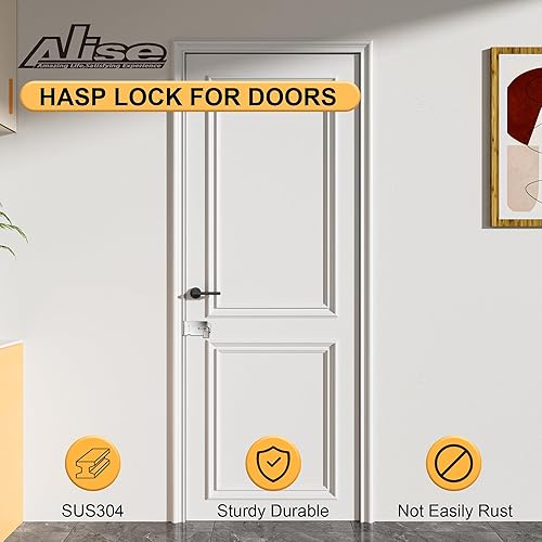 Miniatura 22 de Alise 2 cerraduras de puerta, cierre de seguridad de acero inoxidable SUS 304 de 5 pulgadas, con tornillo de fijación para puertas externas