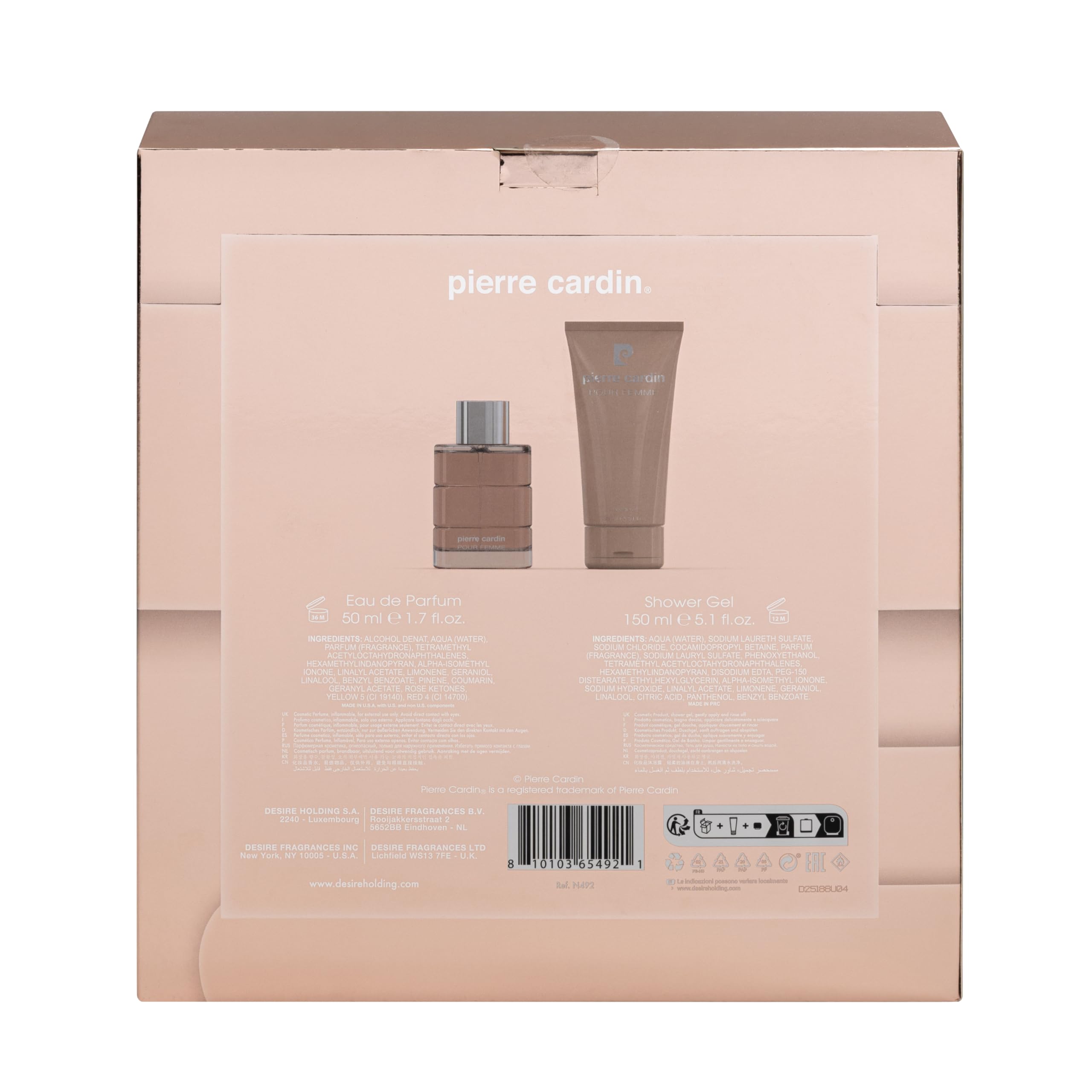 Coffret parfum Pierre Cardin - Pour Femme - Eau de Parfun et gel douche
