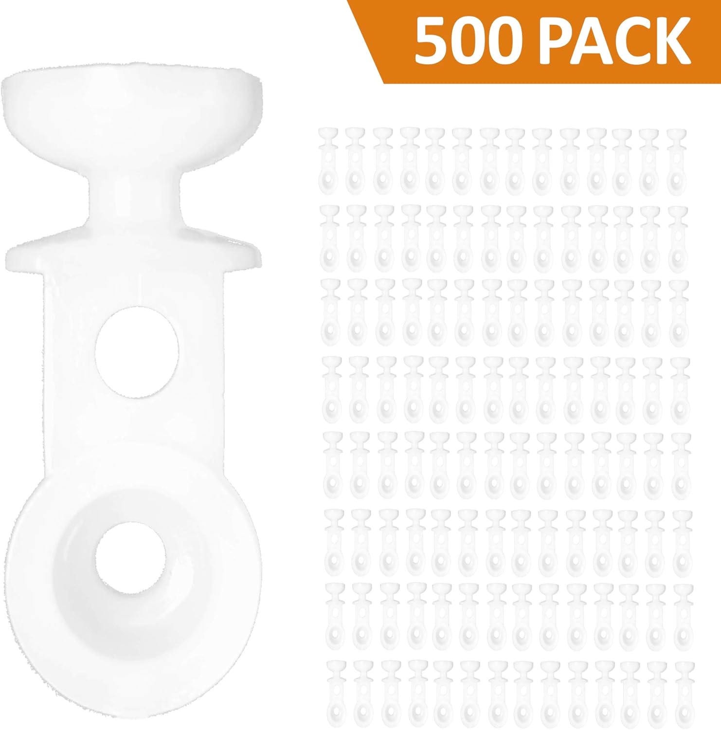 DMSE Wholesale Ball Head Carrier (Snap Type) Curtain Carriers Glides Sliders Slide, and Rollers (500 Pack)