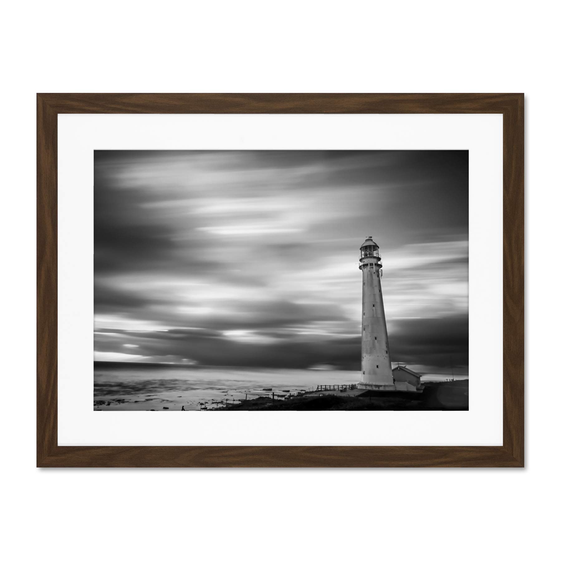Roulstone Slangkoppunt Lighthouse Seascape Large Art Print Poster Wall Decor 18x24 inch Supplied Ready To Hang With Included Mount Brackets