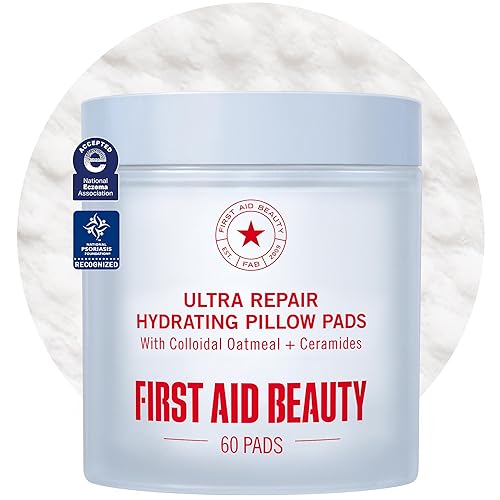 First Aid Beauty Ultra Repair - Almohadillas hidratantes para la cara, calmantes e hidratantes, con avena coloidal y ceramidas, para piel seca y