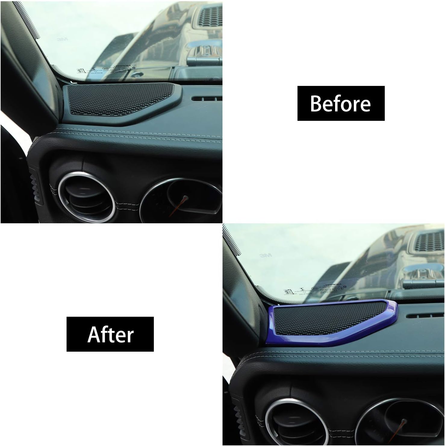 RT-TCZ Purple ABS A B Pillar Speaker Decoration Cover Trim Interior Accessories for 2018-2023 Jeep Wrangler JL JLU for Jeep Gladiator JT 2 PCS