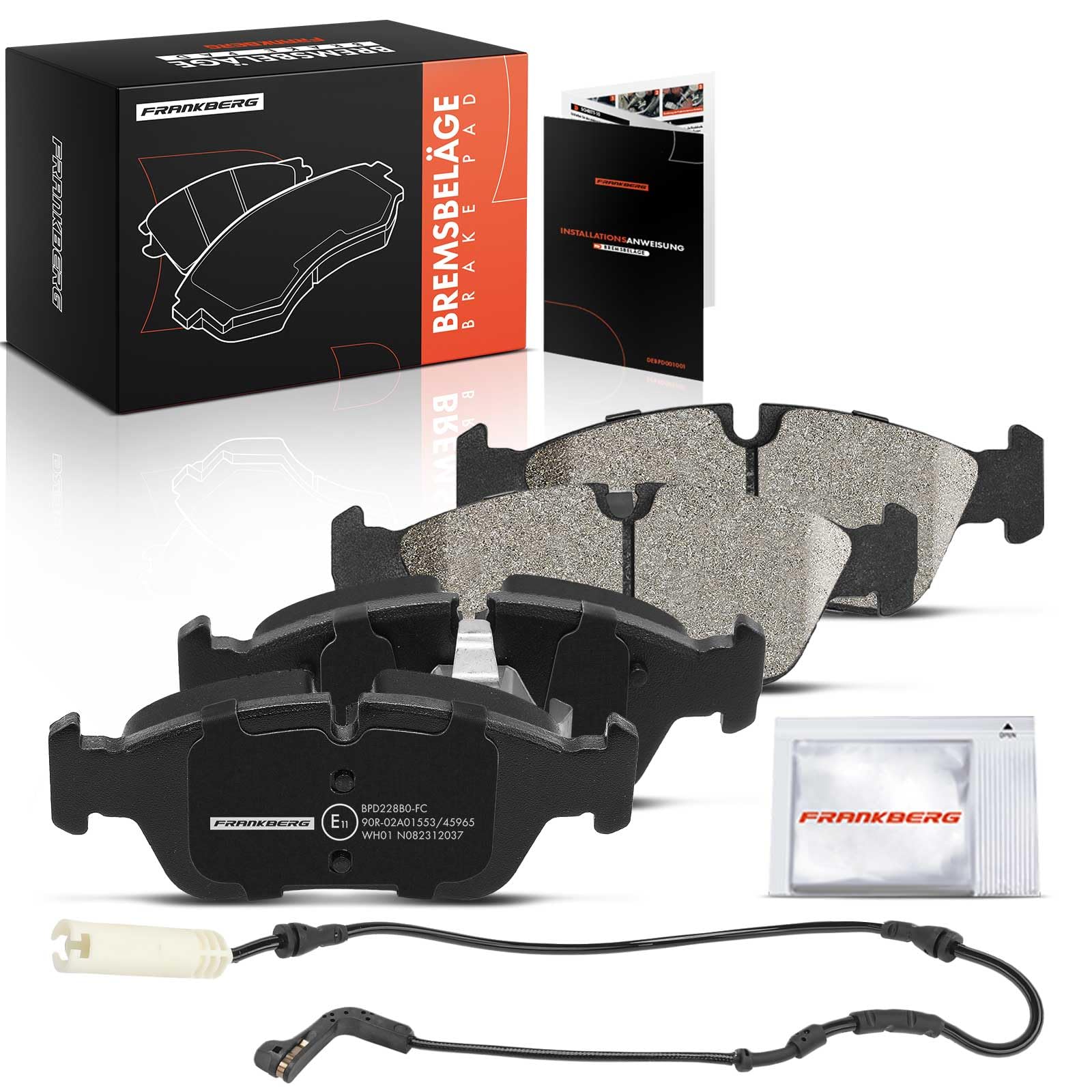 Frankberg Kit de plaquettes de frein incl. 4x Plaquettes de frein Avant