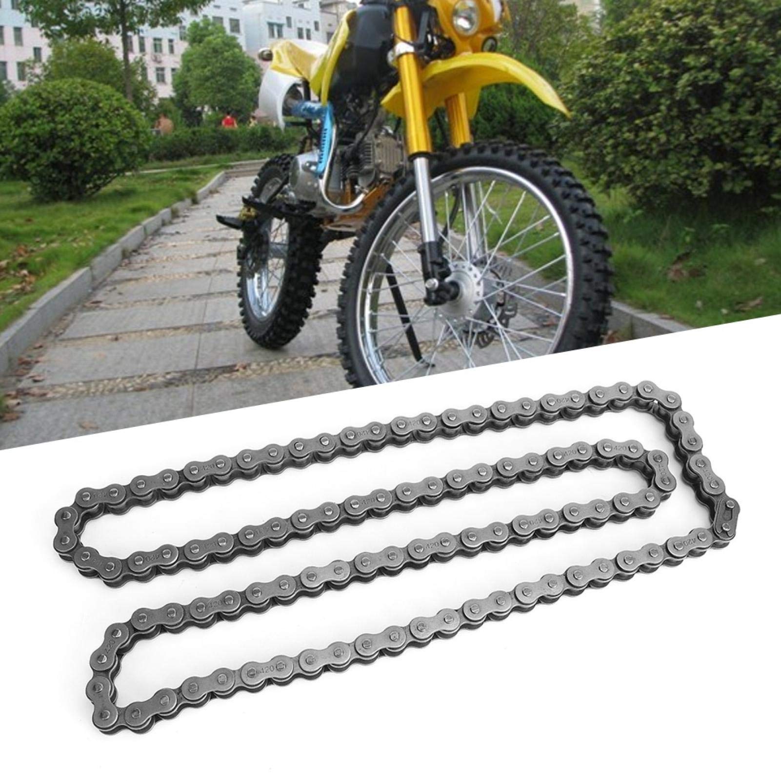 EBTOOLS per catena 420 per quad 125 cinese per catena 125 dirt per 110cc quad catena catena di trasmissione 420 catena 102 maglie catena di collegamento moto adatto per 90110 125cc Dirt Bike pou