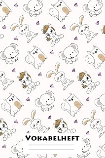 Vokabelheft: XXL Edition "Kawaii Tierchen" I Extra dickes Heft für den Unterricht von Fremdsprachen I Französich, Spanisch, Englisch, Latein, ... I Geschenk für Schüler (German Edition)