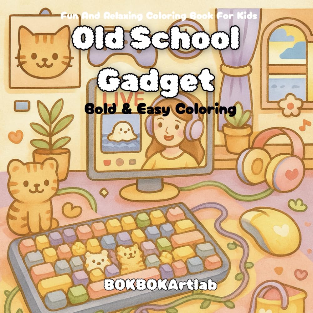 Old School Gadget Coloring Book: 30 Unique Coloring Pages of Iconic Gadgets Retro Tech from 90s | Vintage Electronics and Nostalgic Coloring for Adults and Kids
