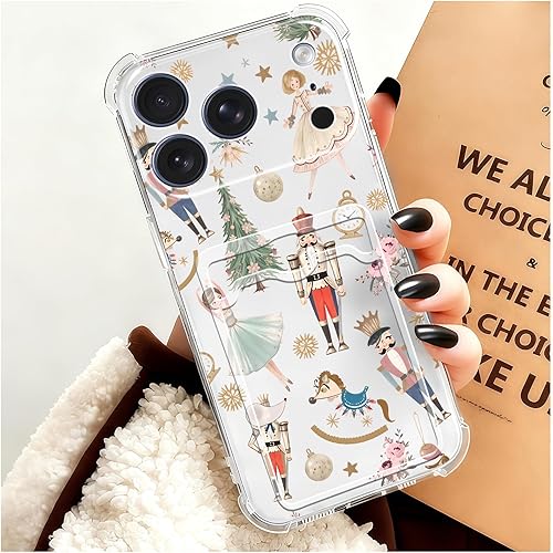 Miniatura 51 de Branwen Funda para iPhone 11 de 6.1 pulgadas, diseño de cascanueces y bailarina, cartera transparente a prueba de golpes, funda de bolsillo de TPU