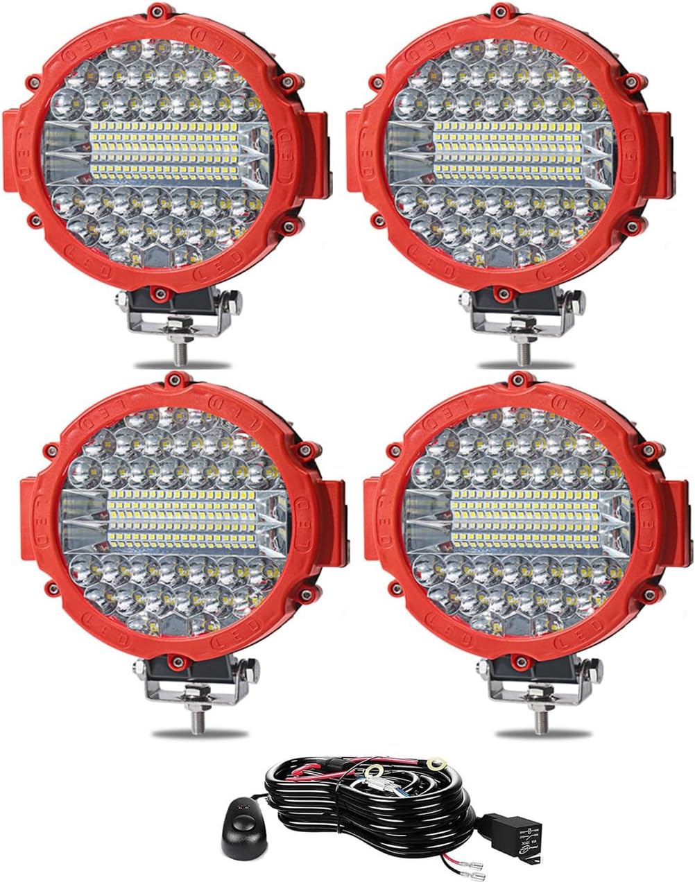 7 Inch Round LED Light Bar, WINBANG 201W Driving Light Bar Fog Lights