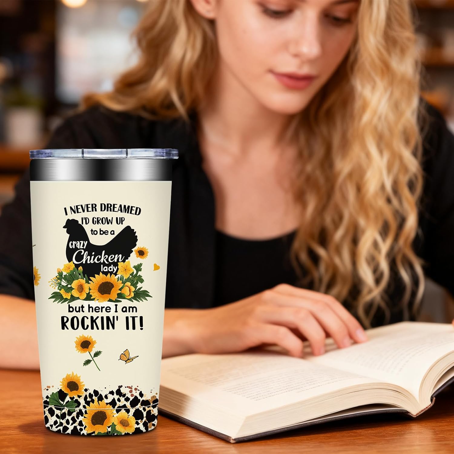 SpenMeta Chicken Gifts for Women - Funny Chickens Themed Gifts - Chickens Lover Gift - 20oz Crazy Chicken Lady Tumbler Cup - Image 6