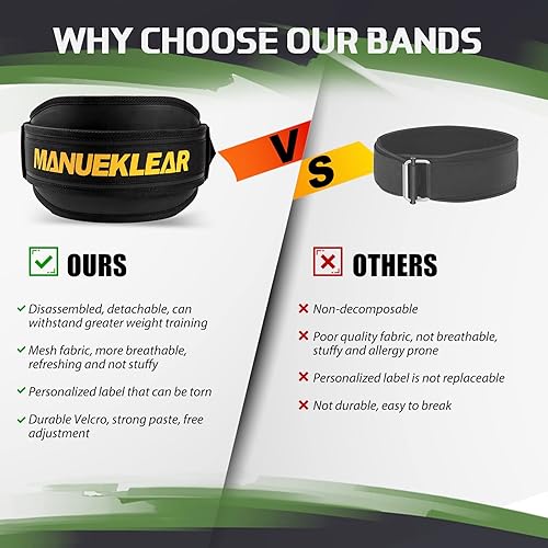 Miniatura 6 de MANUEKLEAR - Cinturón de levantamiento de pesas, cinturón de levantamiento de pesas, soporte de espalda de bloqueo rápido para culturismo, fitness,