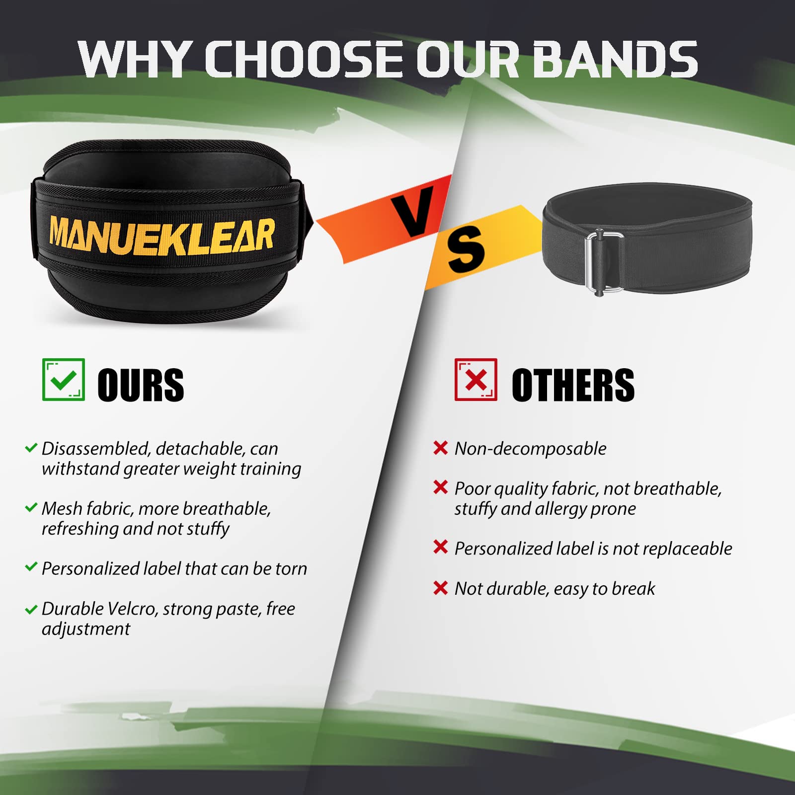 Weight Lifting Belt, Lifting Belts for Women Men,MANUEKLEAR Weightlifting Belt Quick Locking Back Support for Bodybuilding, Fitness, Powerlifting, Cross Training, Squats, Workout, Exercise