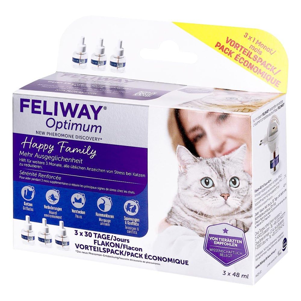 Feliway Optimum Nachfüllpackung lsg.f.vern.katzen Vorteilsp. 3X48 ml