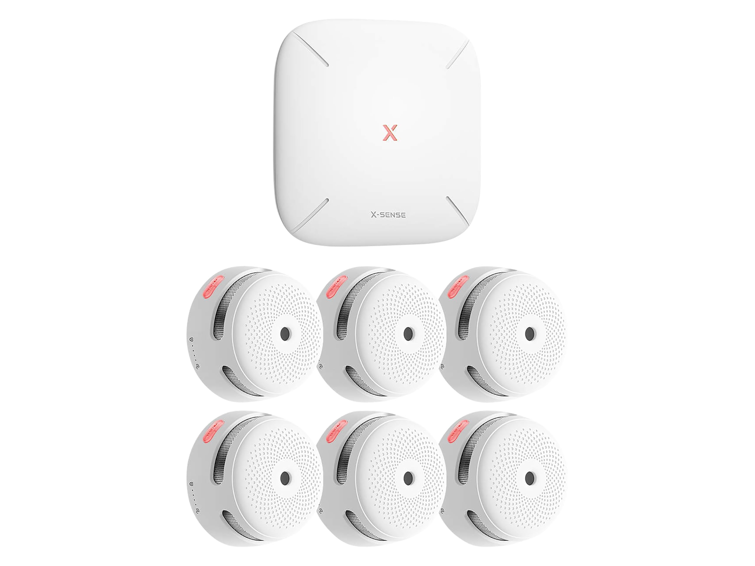 X-Sense FS61 6 1 RF-Rauchmelder-Set mit Gateway 6?XS01-M 1?SBS50 (ZASXS00109WEU)