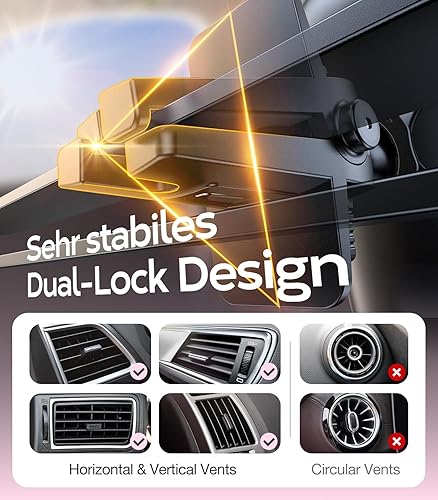 Vista 26 de TORRAS [Ultraduradero] Soporte universal para teléfono celular para automóvil, soporte universal para teléfono de automóvil, ventilación