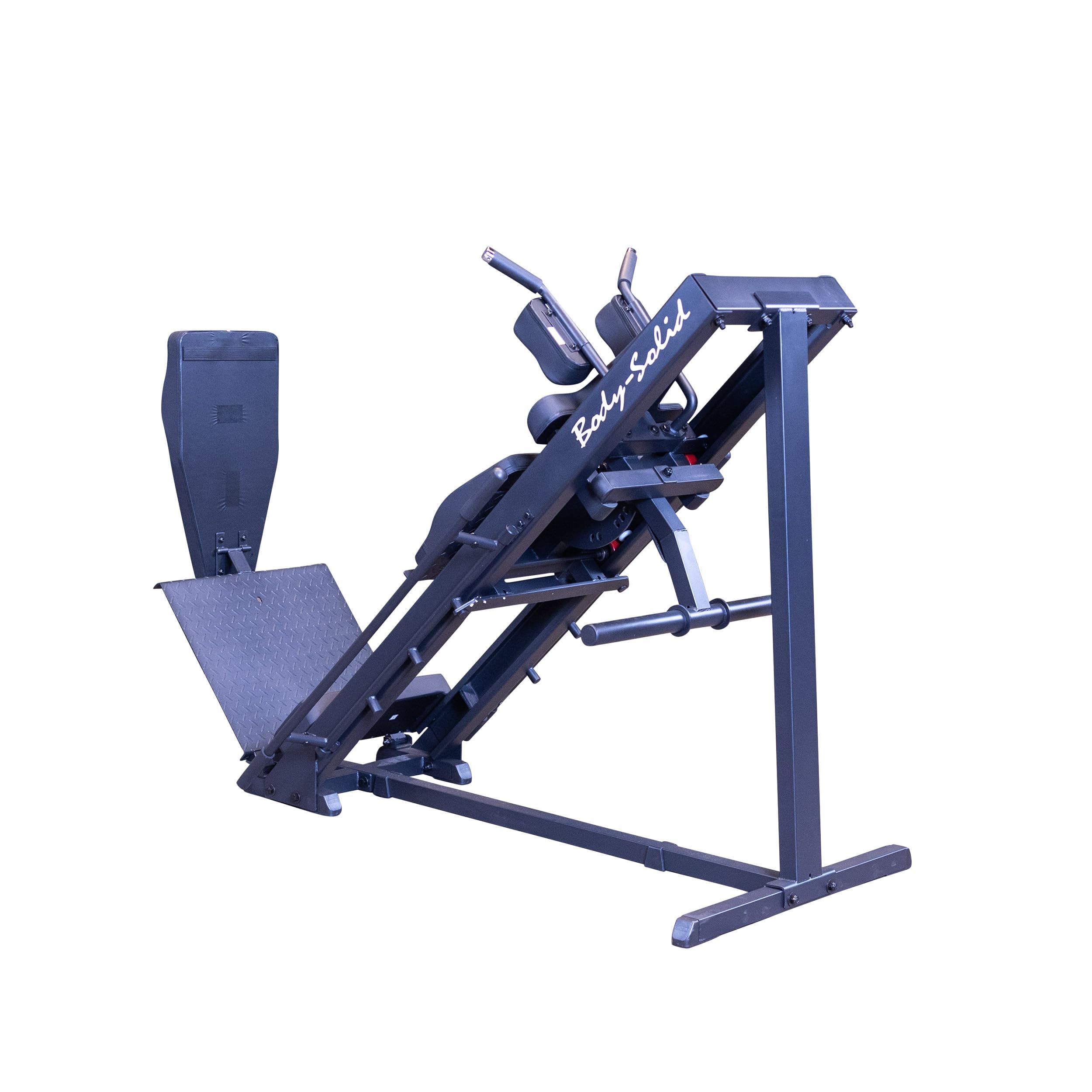 Body-Solid GLPH1100B Presse à Cuisses + Hack Squat Professionnelle 2 en-1 Charge Max 454 kg Structure Acier Calibre 11 5x10 cm Système Quad Track Ultra Fluide Usage Domicile et Semi-Professionnel
