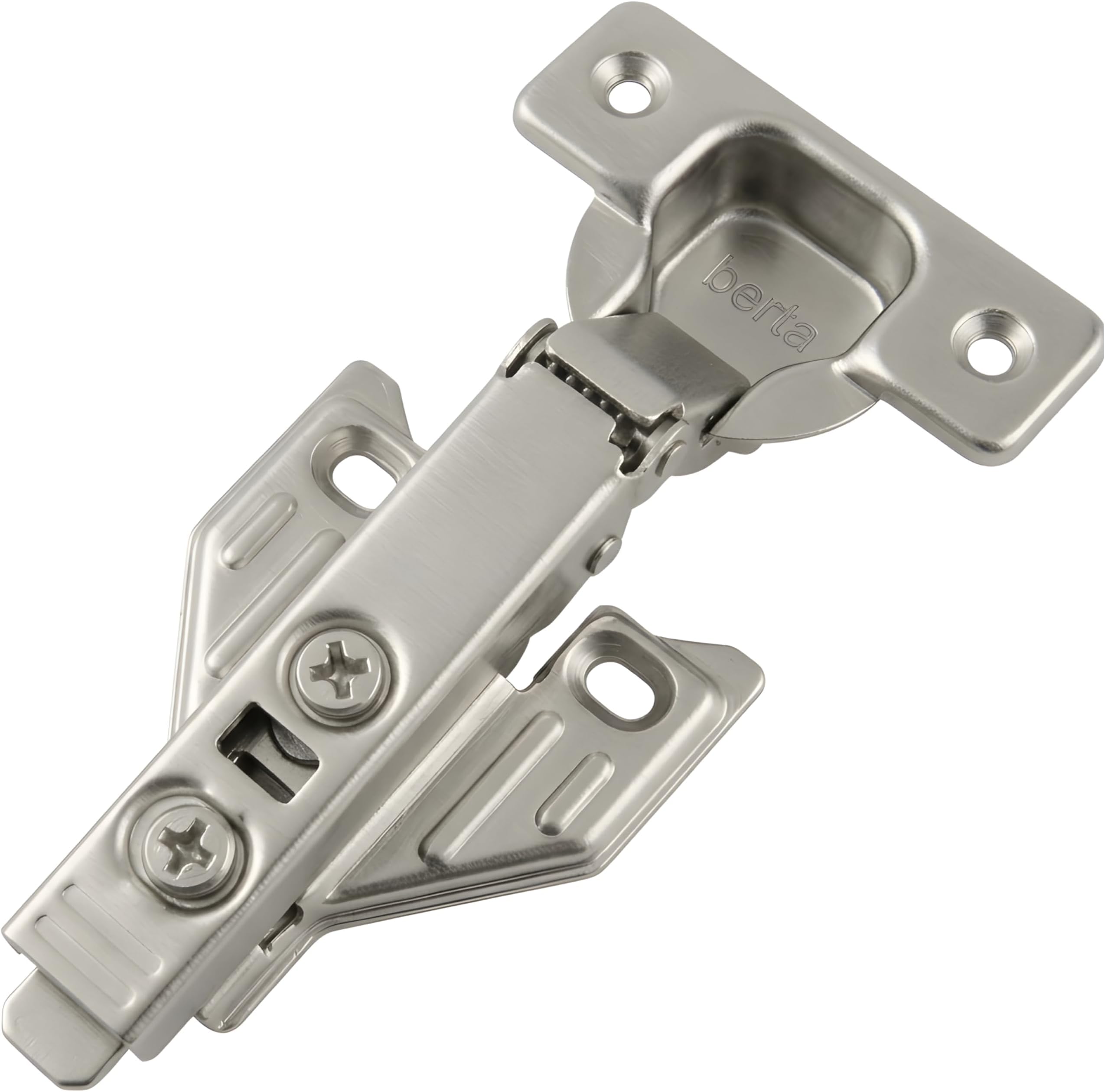 Berta 50-Pack, Full Overlay Cabinet Door Hinges,105 Degree Adjustable Concealed Kitchen Cabinet Hinges Soft Close for Face Frame Cabinet, with Screws - Durable and Easy Installation