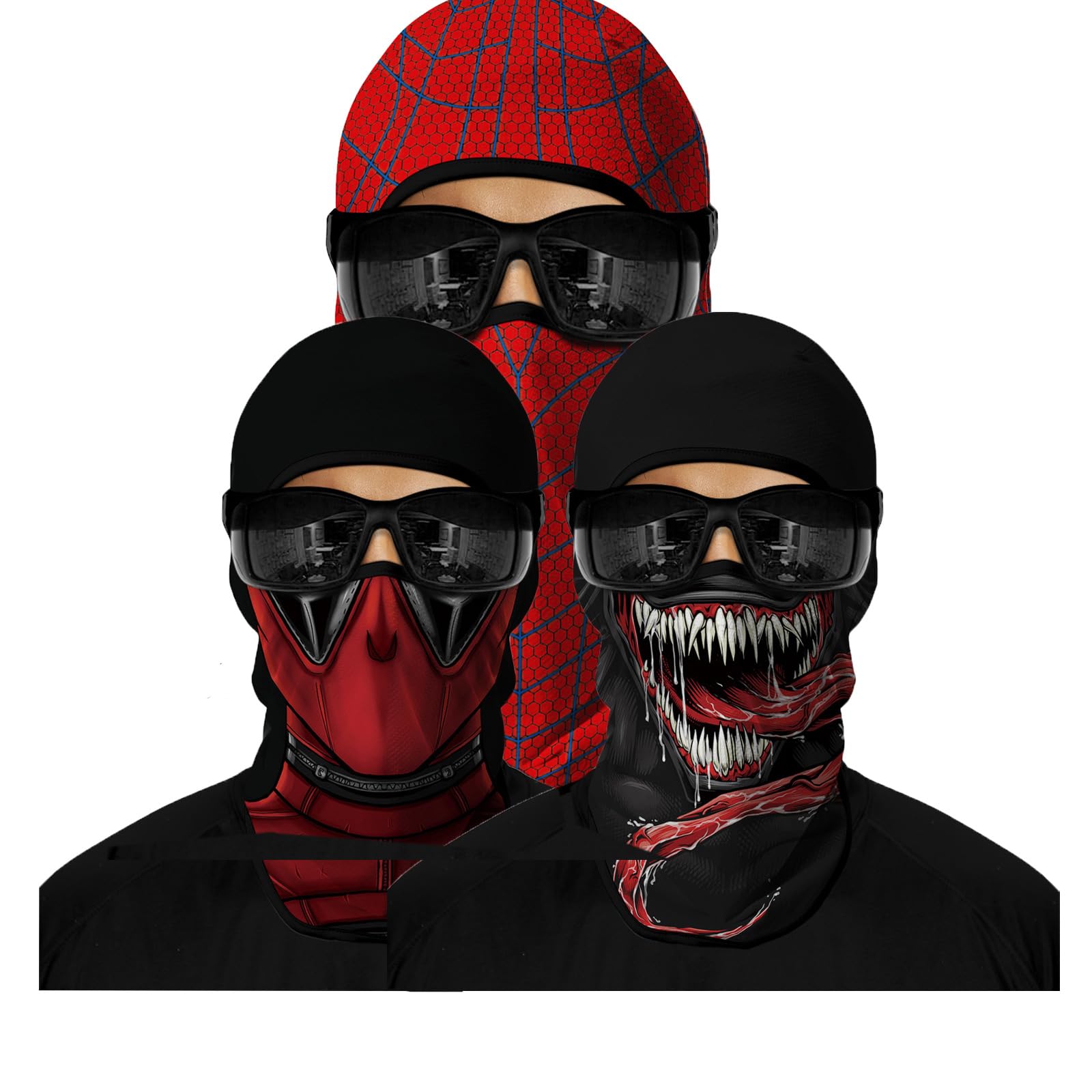 3PCS Balaclava Full Face Mask Ski Mask UV Protection Cover Motorcycle Full Face Mask for…